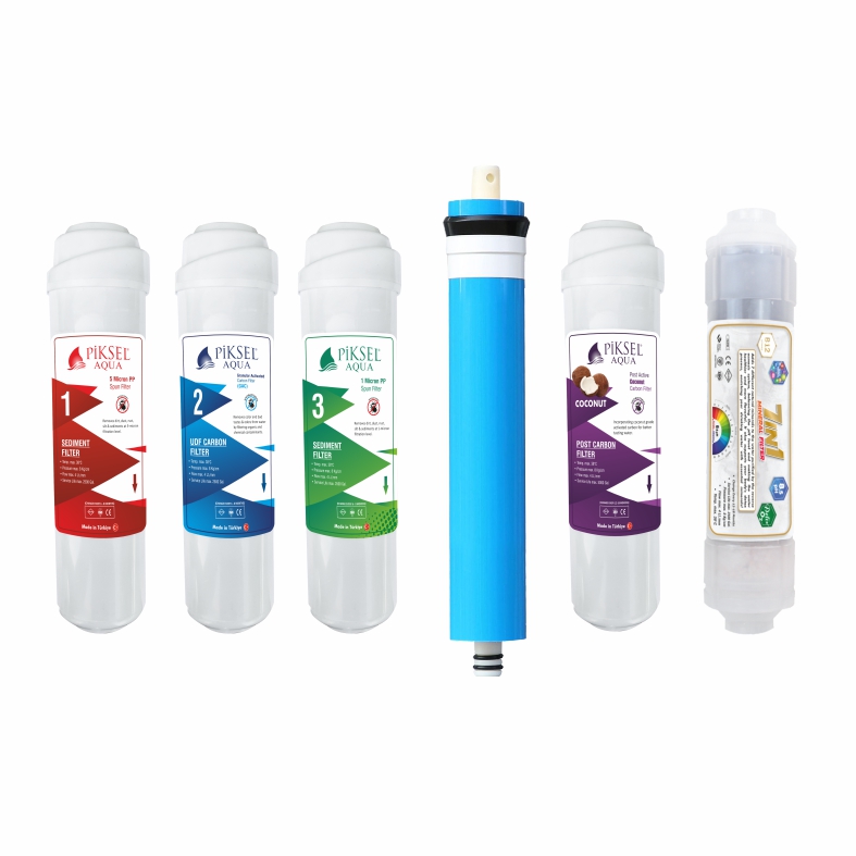 12 Aşamalı 12" Kompakt  Su Arıtma Cihazı Filtre Seti